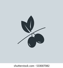 Olives on branch Icon, Vector