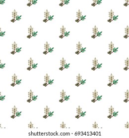 Olives pattern in cartoon style. Seamless pattern vector illustration