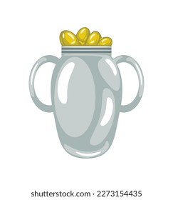 olives in a pot icon white background