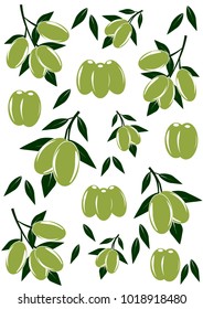 olives seamless pattern