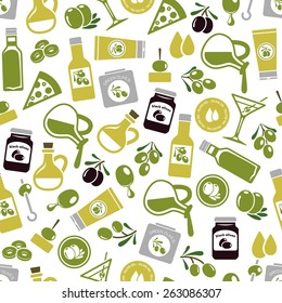olives seamless pattern