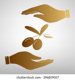 Olives sign Golden Effect.