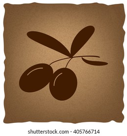 Olives sign. Vintage effect