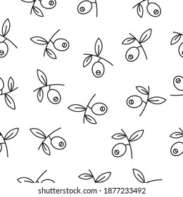 Olives simple seamless vector pattern on a transparent background
