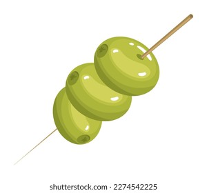 olives in a stick icon isolated