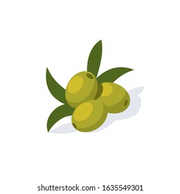 Olives vector 3d isometric, color web icon, new flat style. Creative illustration design, idea for infographics.