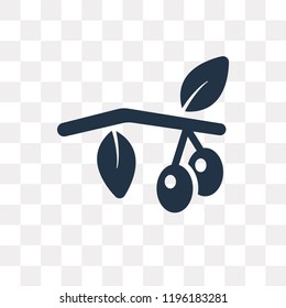 Olives vector icon isolated on transparent background, Olives transparency concept can be used web and mobile