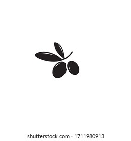olives vector icon. olive silhouette isolated.