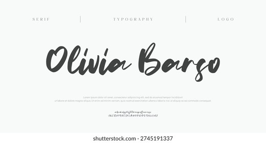 Olivia Barso, Classy elegant font, vintage type or luxury premium typeface, vector English royal alphabet. Classic typography in modern or old art deco style, serif letters for modern or retro poster 