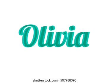 Olivia female name vector background