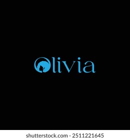 Olivia logo with Afro hair women vector template for beauty logo, Fashion, spa, Makeup, and personal name use