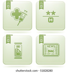 Olivine 2D Squared Icons Set: Hotel