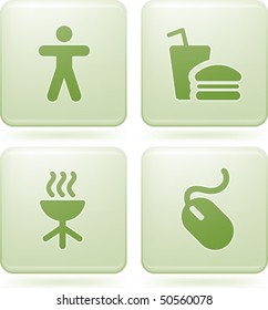 Olivine Square 2D Icons