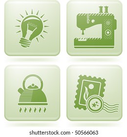 Olivine Square 2D Icons
