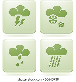 Olivine Square 2D Icons Set: Weather