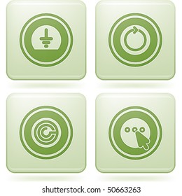 Olivine Square 2D Icons Set: Abstract