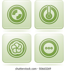 Olivine Square 2D Icons Set: Abstract
