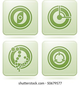 Olivine Square 2D Icons Set: Abstract