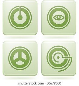 Olivine Square 2D Icons Set: Abstract