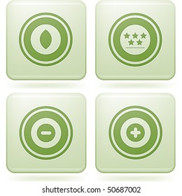 Olivine Square 2D Icons Set: Abstract