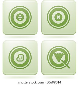 Olivine Square 2D Icons Set: Abstract