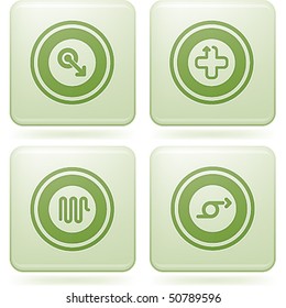 Olivine Square 2D Icons Set: Abstract
