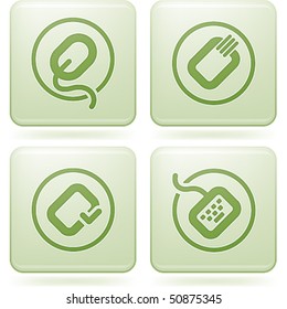 Olivine Square 2D Icons Set: Computer Stuff