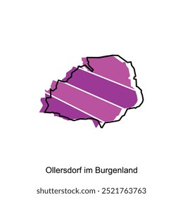 Ollersdorf im Burgenland vector Map City - map of Austria Country illustration vector Design Template, suitable for your company, geometric logo design element