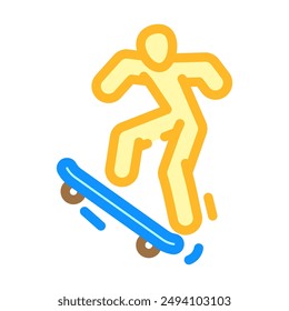 ollie skate sport color icon vector. ollie skate sport sign. isolated symbol illustration