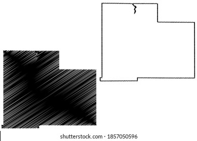 Olmsted County, Minnesota (U.S. county, United States of America, USA, U.S., US) map vector illustration, scribble sketch Olmsted map