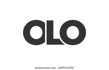 OLO logo design template with strong and modern bold text. Initial based vector logotype featuring simple and minimal typography. Trendy company identity ideal for businesses brand presence.