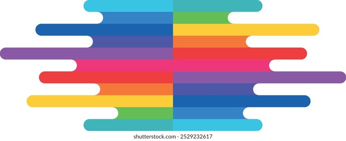 Abstração colorida de manchas de arco-íris líquido, cores LGBT em um fundo transparente na forma de listras, lápis de cor e tintas, traços grossos de tinta