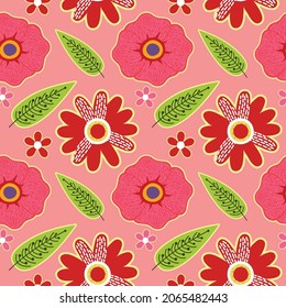 olorful flowers set elements objects