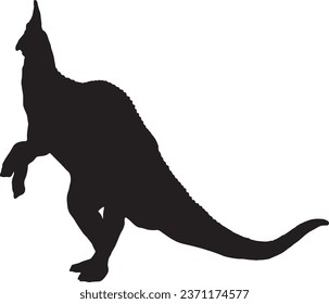 Olorotitan black silhouette isolated background