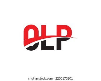 Ilustración del vector de diseño del logotipo inicial de la carta OLP