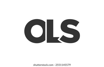 Modelo de design do logotipo OLS com texto em negrito forte e moderno. Logotipo vetorial inicial com tipografia simples e mínima. Identidade de empresa moderna ideal para a presença de marca de empresas.