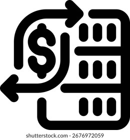 OLTP, Transaction, Online Transaction Outline Icon