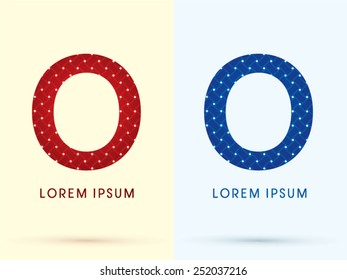 O,Luxury font, designed using red and blue line geometric shape, idea from wicker,basket ,woven, ribbons, jewelry, diamond ,rope, logo, symbol, icon, graphic, vector.