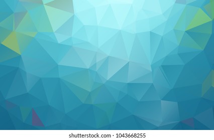 olygonal abstract background consisting of triangles blue color 