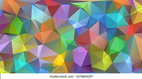 olygonal abstract background consisting of triangles blue color 