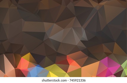 olygonal abstract background consisting of triangles blue color 
