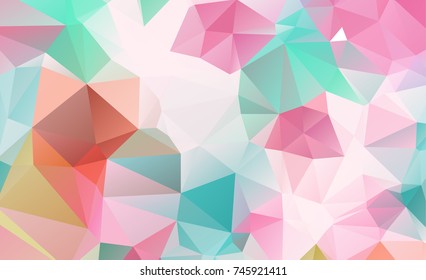olygonal abstract background consisting of triangles blue color 