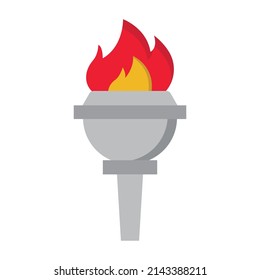 Olympic Fire Torch  Flat vector icon which can easily modify or edit 