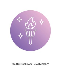 Olympic Flame icon vector stock illustration