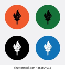 The Olympic flame sport icon