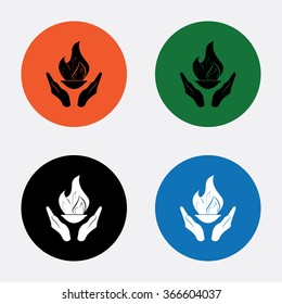 The Olympic flame sport icon