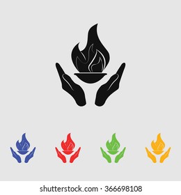 The Olympic flame sport icon