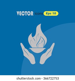 The Olympic flame sport icon