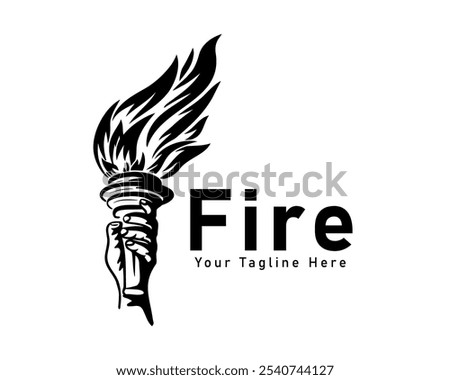 olympic flames drawn art logo design template illustration inspiration