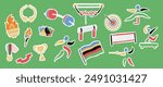 Olympic Game Sports Sticker Transparent Vector Bundle Illustration